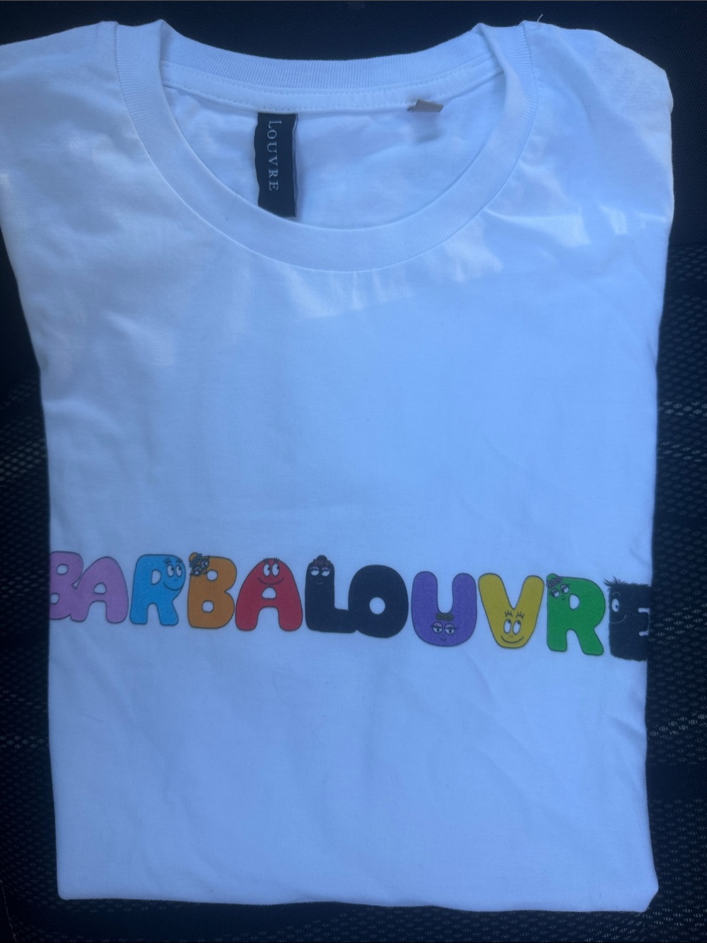 Louvre White Short Sleeve Graphic Tee - Multicolor Logo
